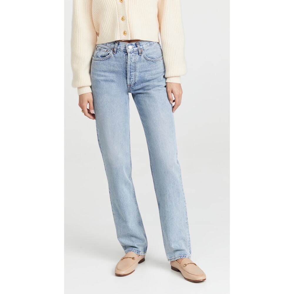 Agolde 'Lana' Blue Cotton Vintage Straight Denim Jeans Size 25